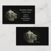 African White Lion Big Cat Wildlife Business Card Visitenkarte (Vorne/Hinten)