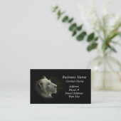 African White Lion Big Cat Wildlife Business Card Visitenkarte (Stehend Vorderseite)