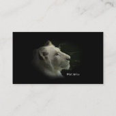 African White Lion Big Cat Wildlife Business Card Visitenkarte (Rückseite)