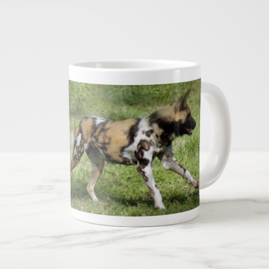 african-wild-dog-004 Jumbo-Tasse (Vorderseite Rechts)