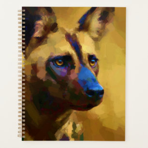 African Wild Dog Art Planer