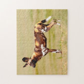 African Wild Dog (Lycaon Pictus) Standing Puzzle (Vertikal)