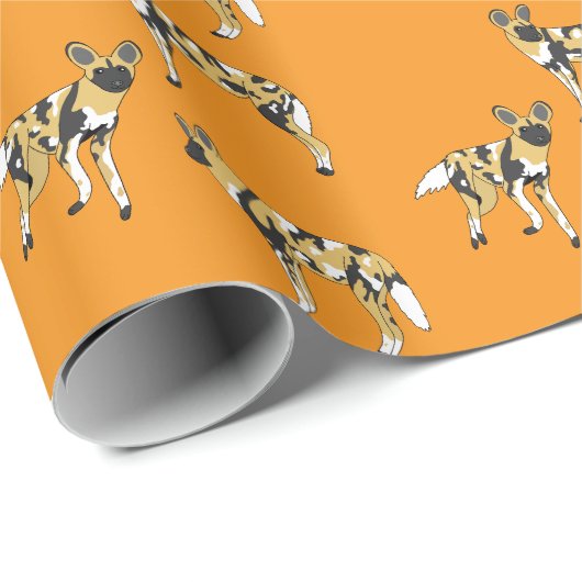 African Wild Dogs Geschenkpapier (Rolleneckpunkt)