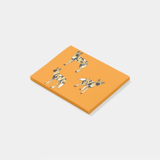 African Wild Dogs Post-it Klebezettel (angewinkelt)