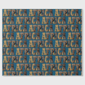 African Wildlife Africa Word Elephant Calf Geschenkpapier (Flach)