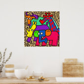 African Wildlife Art Poster (Küche)