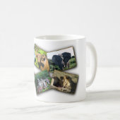 African Wildlife Collage Black Shadow Tasse (VorderseiteRechts)