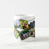 African Wildlife Collage Black Shadow Tasse (Mittel)