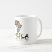 African Wildlife Continent Africa Collage Mirror Kaffeetasse (VorderseiteRechts)