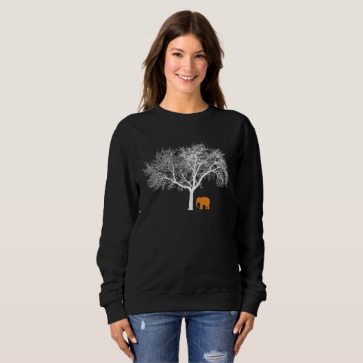 African Wildlife Elephant Modern Minimal Sweatshirt (Vorne ganz)