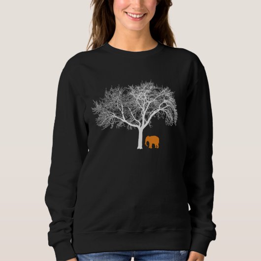 African Wildlife Elephant Modern Minimal Sweatshirt (Vorderseite)