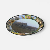 African Wildlife Foto Collage Elephant Herd Mist Pappteller (Schrägansicht)