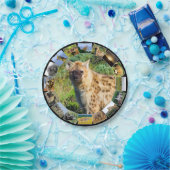 African Wildlife Foto Collage Gepunktet Hyena Pappteller (Party)
