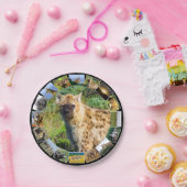 African Wildlife Foto Collage Gepunktet Hyena Pappteller (Party)