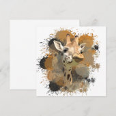 African Wildlife Giraffe Abstrakt Paint Spritzer (Vorne/Hinten)