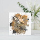 African Wildlife Giraffe Abstrakt Paint Spritzer (Stehend Vorderseite)