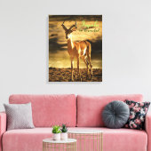 African Wildlife Impala im Flussbett Leinwanddruck (Insitu (Wohnzimmer))