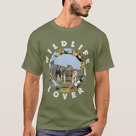 African Wildlife Lover Blue Sky Zebra T-Shirt (Vorderseite)