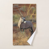 African Wildlife Oryx Antelope Sand Dune Savannah Badhandtuch Set (Handtuch)