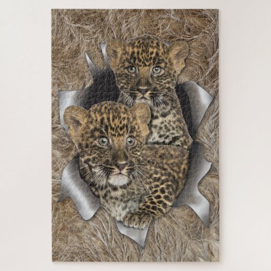 African Wildlife Panel Wall Art Puzzle (Vertikal)