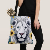 African Wildlife Safari Lion & Floral Sunflower Tasche (Von Nahem)