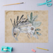 African Wildlife Secretary Bird Portrait Theme Seidenpapier (Basteln)