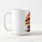 African Wildlife Silhouette Safari Design Kaffeetasse (Links)