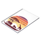 African Wildlife Silhouette Safari Design Notizblock (Linke Seite)