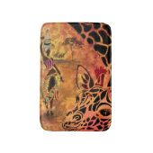 African Woma and Giraffe Bath Mat Badematte (Vorderseite Vertikal)