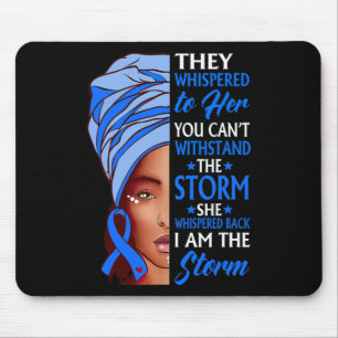African Woman Afro I Am The Storm Alopecia Awarene Mousepad