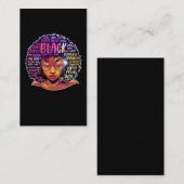 African Woman Afro Pride Girl Visitenkarte (Vorne/Hinten)
