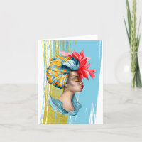 African Woman All Chance Note card