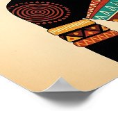 African Woman Carrying Pot Tribal Art Poster (Ecke)