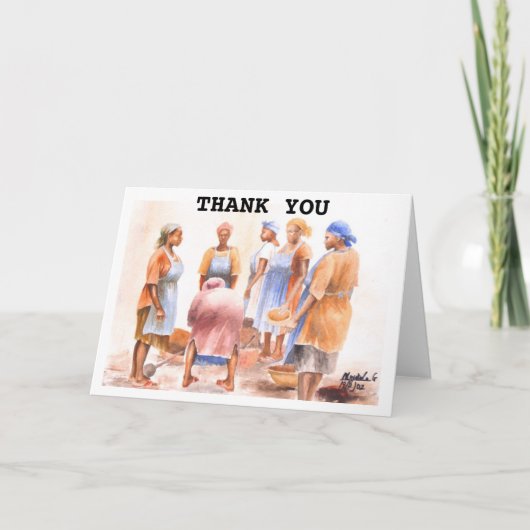 AFRICAN WOMAN DANKESKARTE (Vorderseite)