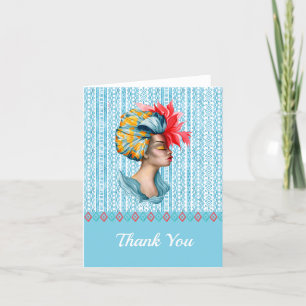 African Woman Thank You Card Dankeskarte