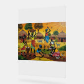 African women at work Throw Cushion Acrylschild (Winkel)