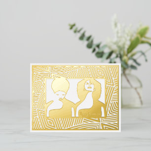 African Women Black Heritage Happy Kwanzaa Folien Feiertagspostkarte