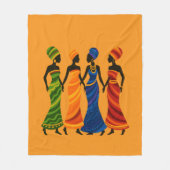 African Women Fleece Blanket (Vorderseite)