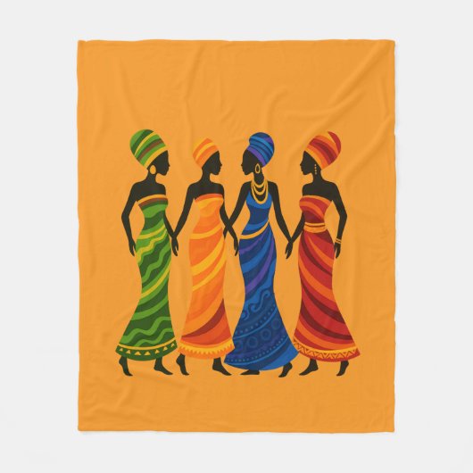 African Women Fleece Blanket (Vorderseite)