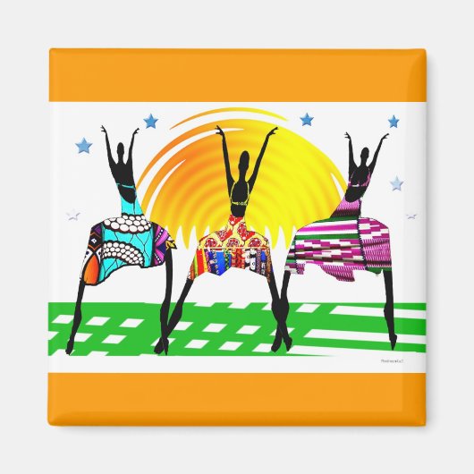 African Women Mating Call Dance Magnet (Vorne)