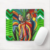 African Women Parrot Mouse Pad! Mousepad (Mit Mouse)