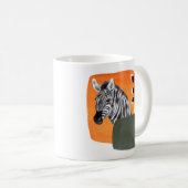 African Zebra Animal Kaffeetasse (VorderseiteRechts)