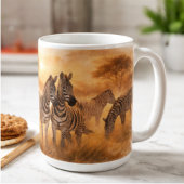 African Zebra Herd | Savannah Wildlife Art Kaffeetasse