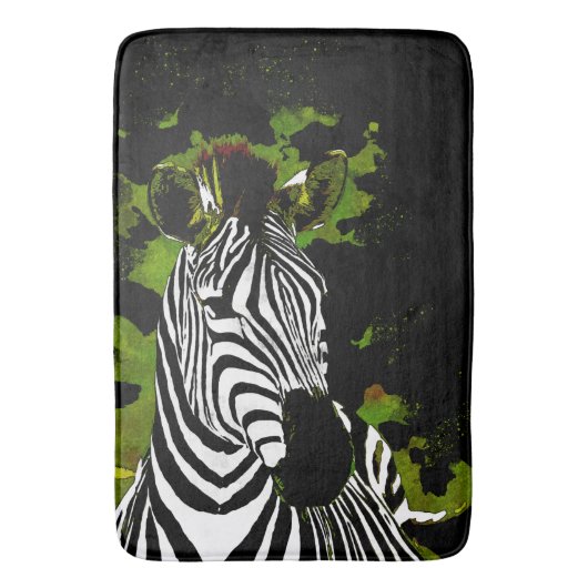 African Zebra Night Badematte (Vorderseite Vertikal)