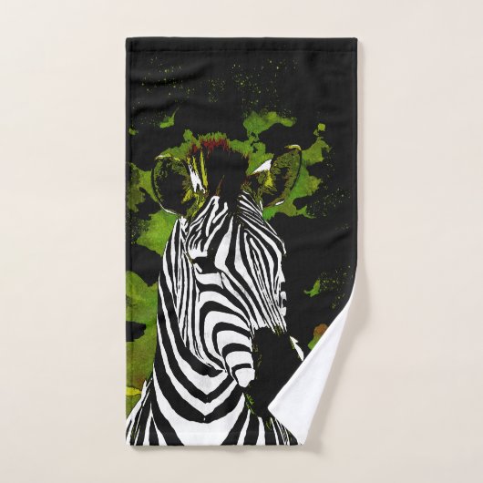 African Zebra Night Badhandtuch Set (Handtuch)