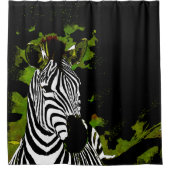 African Zebra Night Duschvorhang (Vorderseite)