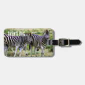 African Zebra Pair Gepäckanhänger (Vorderseite horizontal)