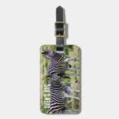 African Zebra Pair Gepäckanhänger (Vorderseite vertikal)