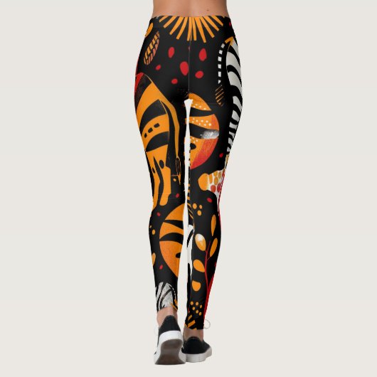 African Zebra Print Leggings (Rückseite)