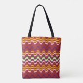 African Zigzag Zickzack Weave Striave Muster Tasche (Rückseite)